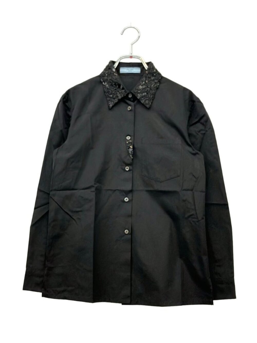 Prada Long Sleeve Shirt Beads Embroidery 40